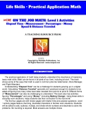 More On the Job Math: Level 1 - Practical Practice Math