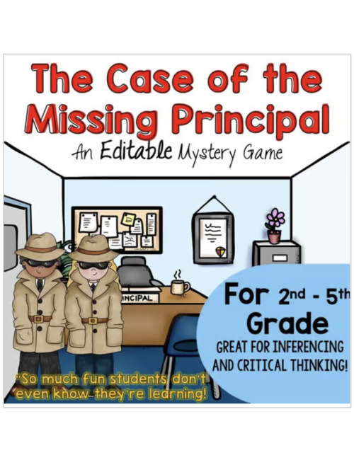 The Case of the Missing Principal - Editable Mystery Game