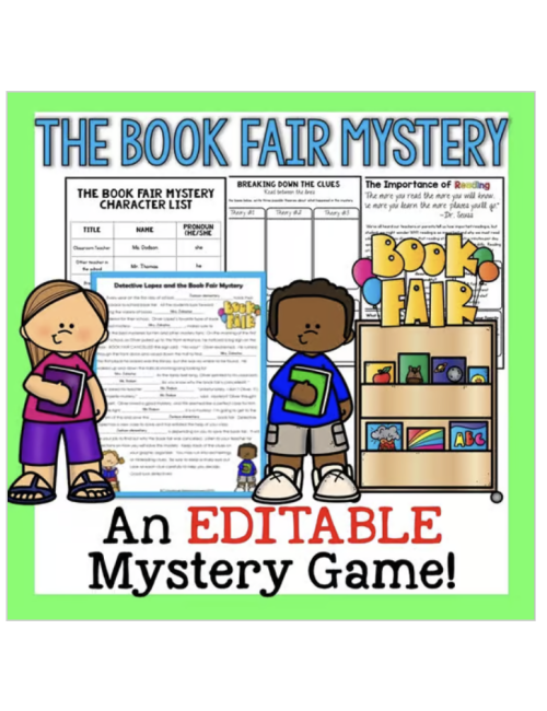 The Book Fair Mystery: An Editable Mystery Game