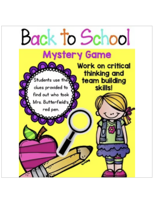 Back to School Mystery Game