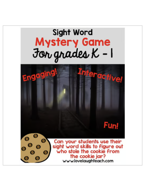 Sight Word Mystery Game: For Grades K-1