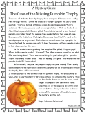 Halloween Mystery Game: Missing Pumpkin Trophy