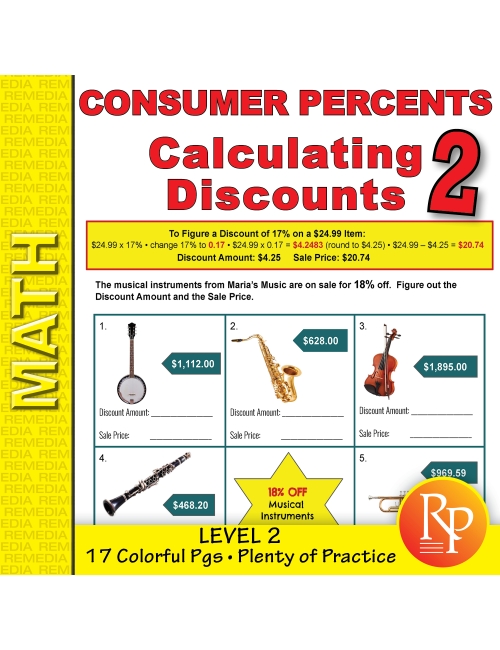 Consumer Percents: Calculating Discounts - Level 2