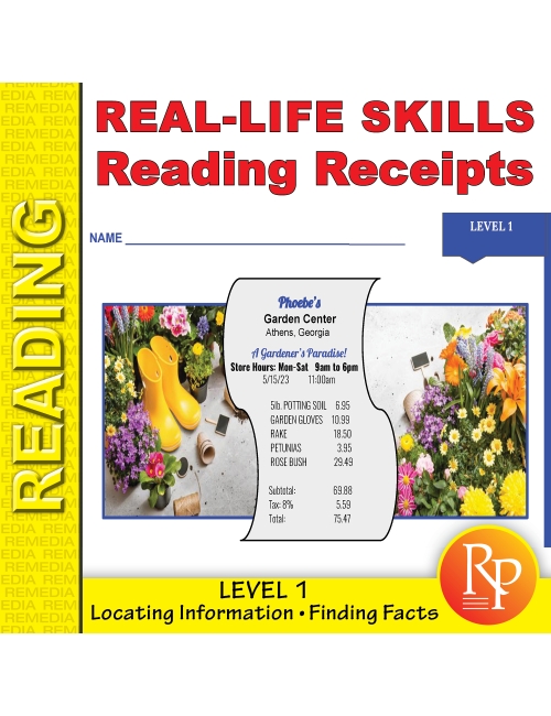 Reading Receipts Level 1: Real-Life Reading