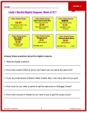 Reading Coupons Level 2: Functional Life Skills - Comprehension Activities