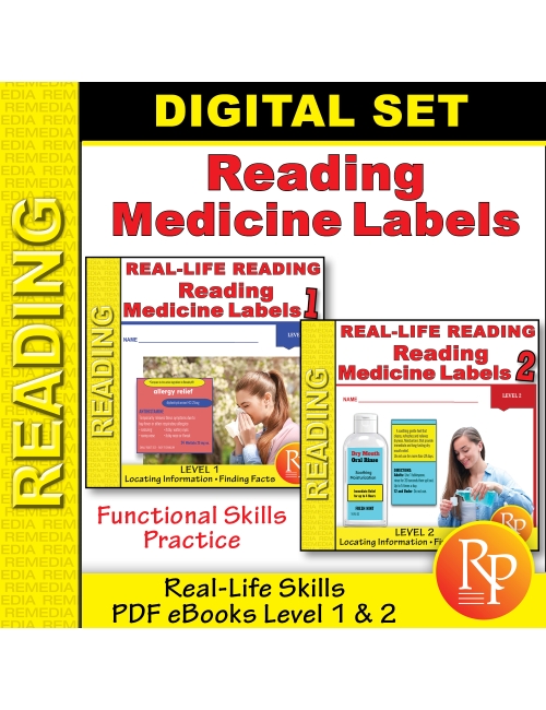 Reading Medicine Labels PDF Set: Everyday Life Skills - Comprehension Activities