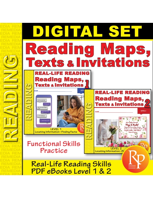 Reading Maps, Texts & Invitations Set: Life Skills - Comprehension Activities