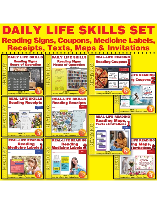 Daily Life Skills: Reading Signs, Coupons, Labels, Receipts & Maps