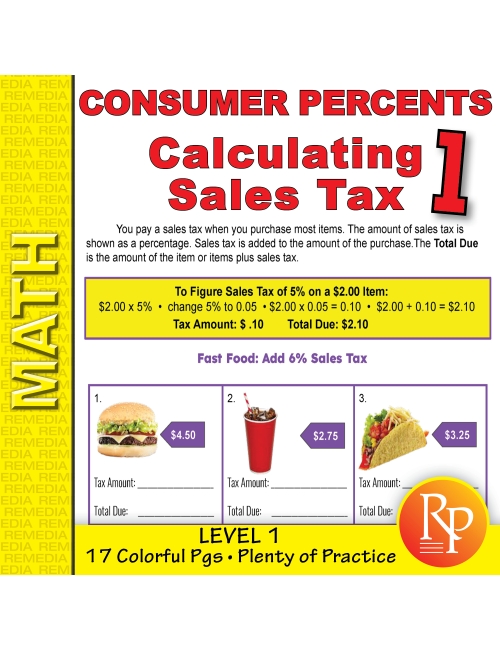 Consumer Percents: Calculating Sales Tax - Level 1