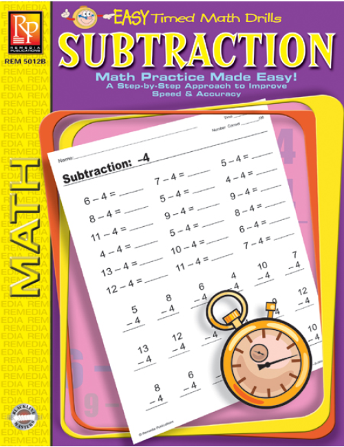 Easy Timed Math Drills: Subtraction