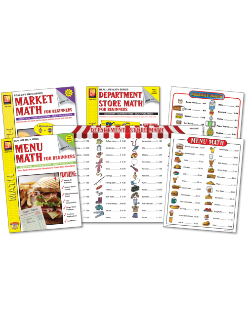 Real Life Math Series: Menu Math Level 1 (Classroom Pack)