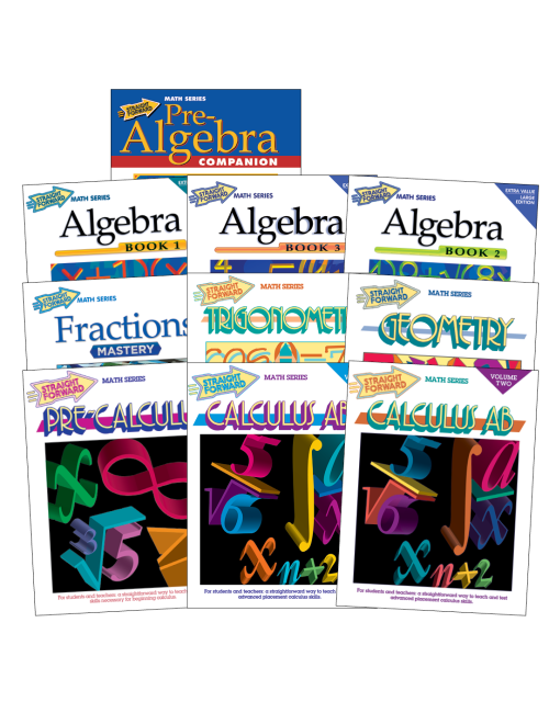 Straight Forward Math Series: Large Edition Level (10-Book Set)